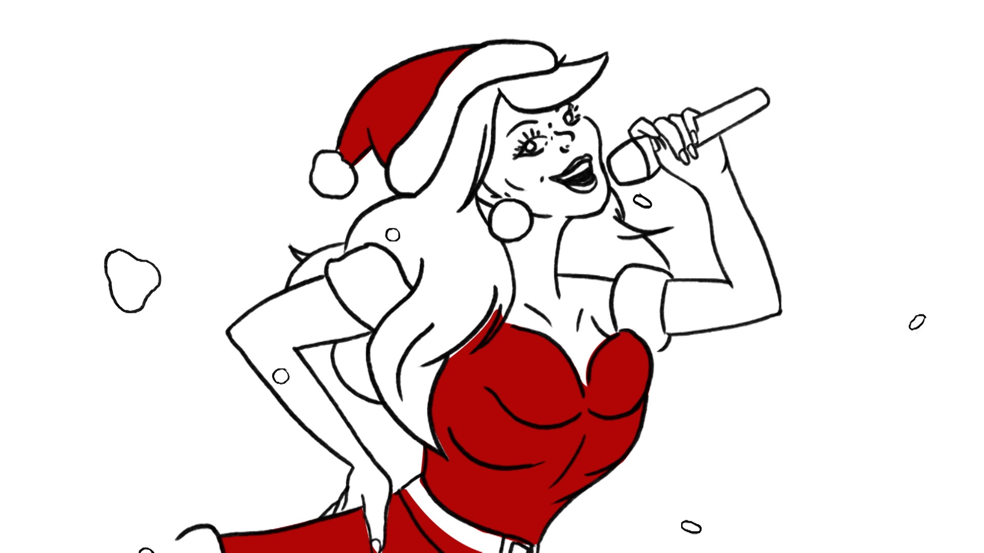 Mariah Carey Fashion Sketch All I Want for Christmas is You 