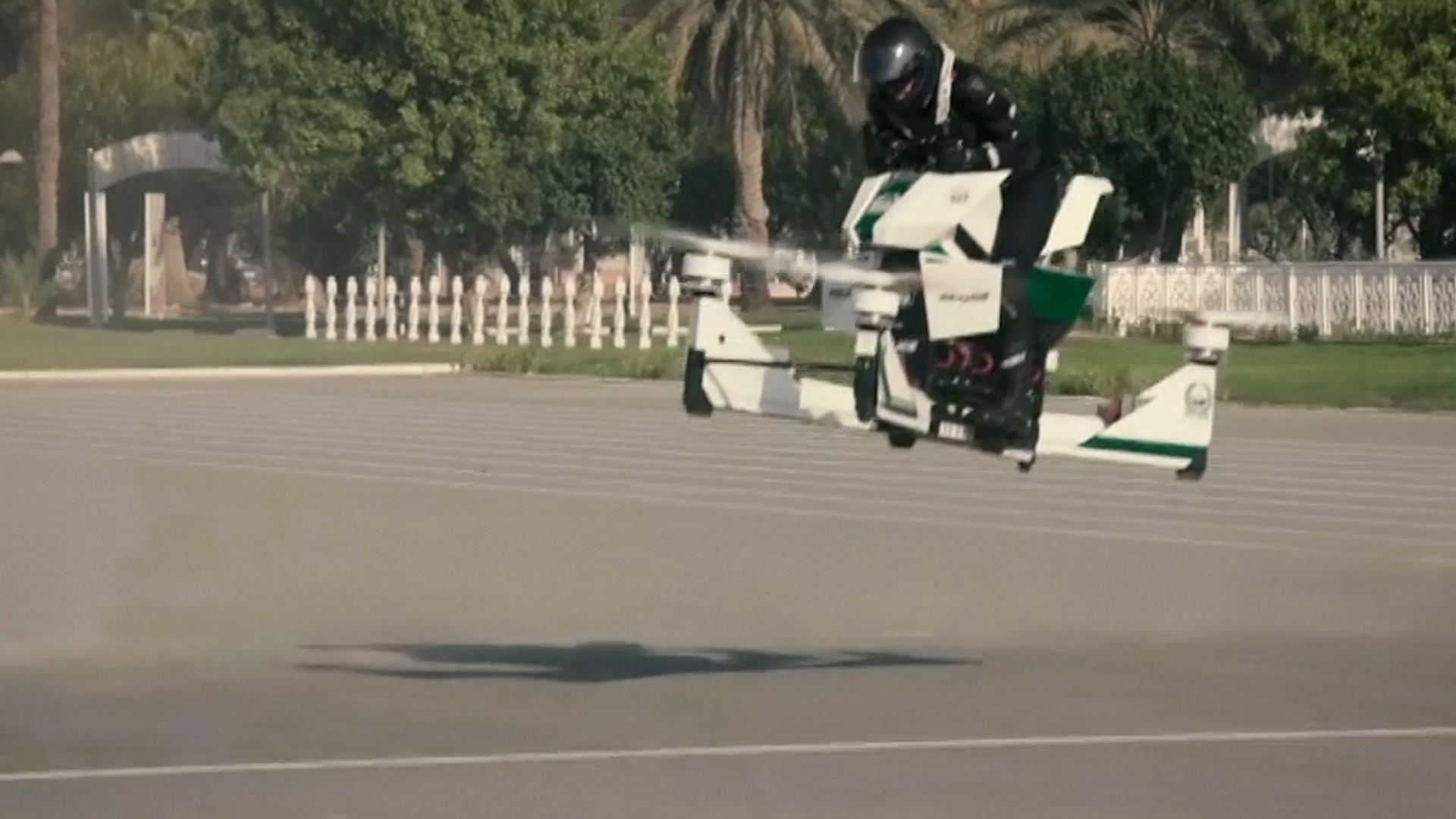 Dubai Police perform a gravity defying jetpack show 